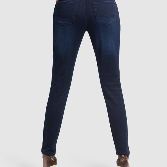 OLGYN Skinny Fit Stretch Dark Blue Denim Pant - Picture 2 of 5